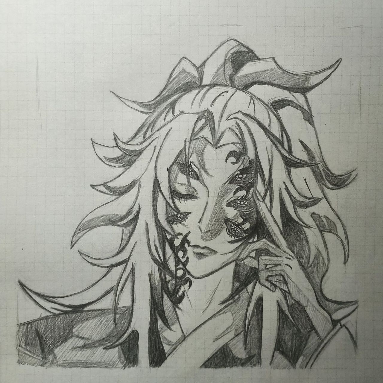 鬼灭之刃-黑死牟（图ZMzM1MjQwMDEy） - 单幅漫画 - 站酷设计师小译爱画画原创素材 - 站酷ZCOOL