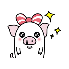 微信表情包-粉红猪和志志猪