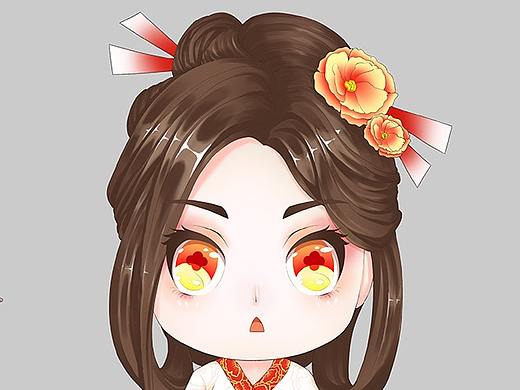 二十四节气——小满人设三视图（虞美人）