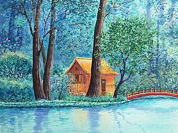 森蓝秘境,金光闪闪