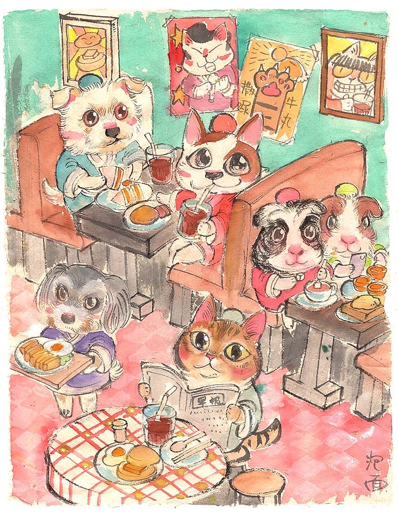 吃吃喝喝最开心（图ZMTQxOTk0Mjcy） - 绘画 - 站酷设计师还是一碗泡面原创素材 - 站酷ZCOOL