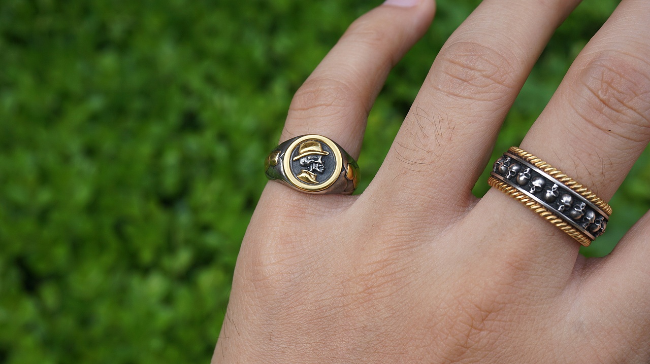 【骷髅绅士戒指&尾戒】（图ZMjYzMDI1MTky） - 首饰设计 - 站酷设计师猴哥文玩工作室原创素材 - 站酷ZCOOL