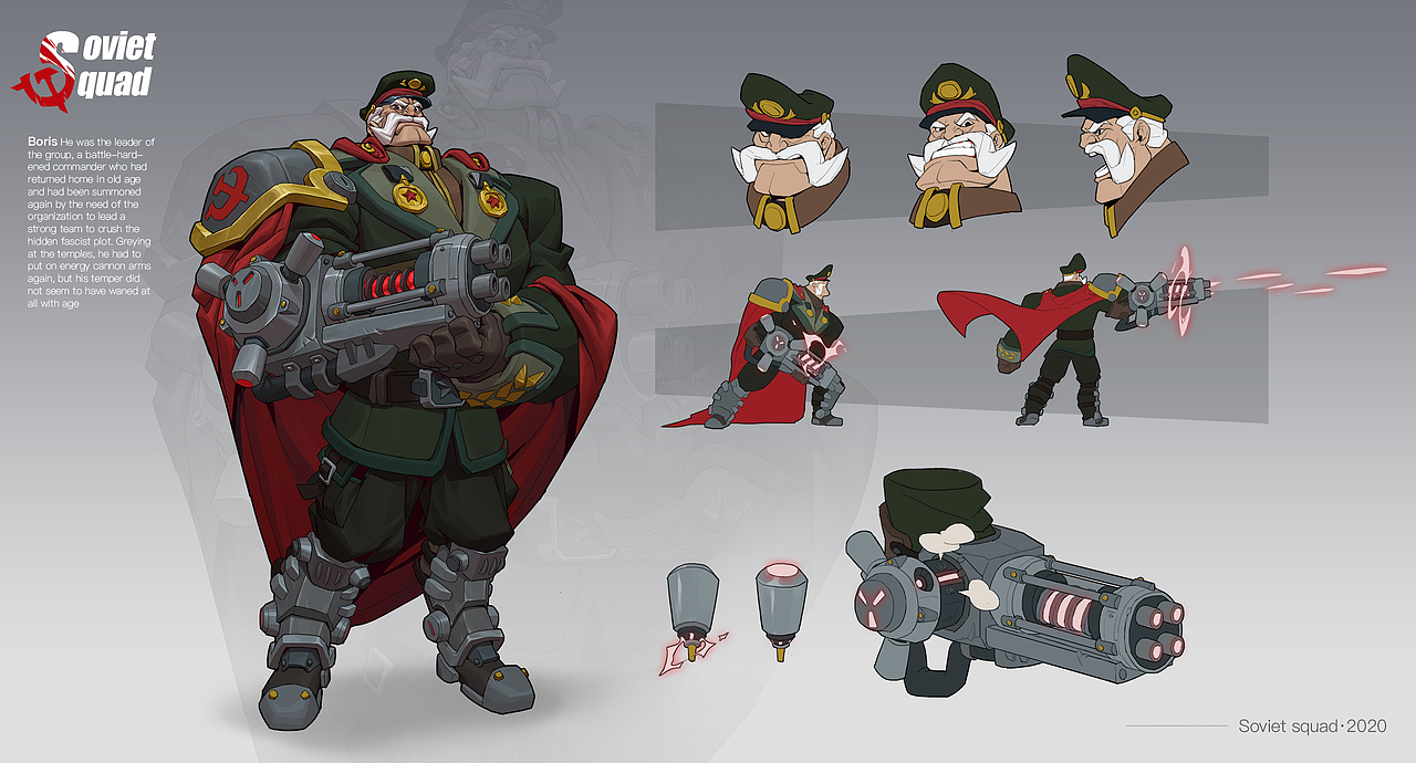 Soviet squad 角色练习（图ZMjMzNjk0NTA4） - 游戏原画 - 站酷设计师徐硬件原创素材 - 站酷ZCOOL
