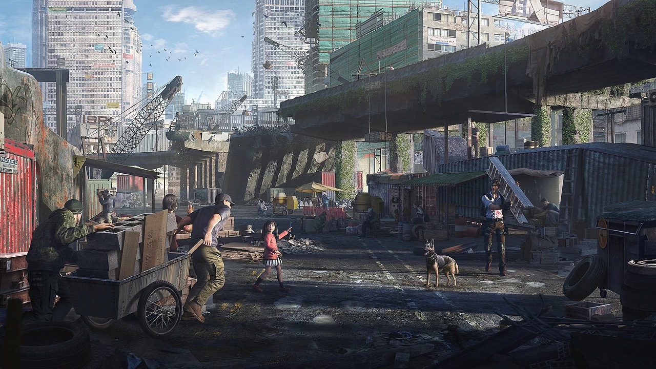 明日之后工地搬砖KV系列（图ZMjI1NzY4ODQw） - 商业插画 - 站酷设计师周不弱CAFA原创素材 - 站酷ZCOOL