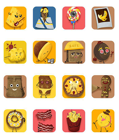 一些关于食物的插画（图ZMTA1OTA0Mjg4） - 创作习作 - 站酷设计师灰辑原创素材 - 站酷ZCOOL