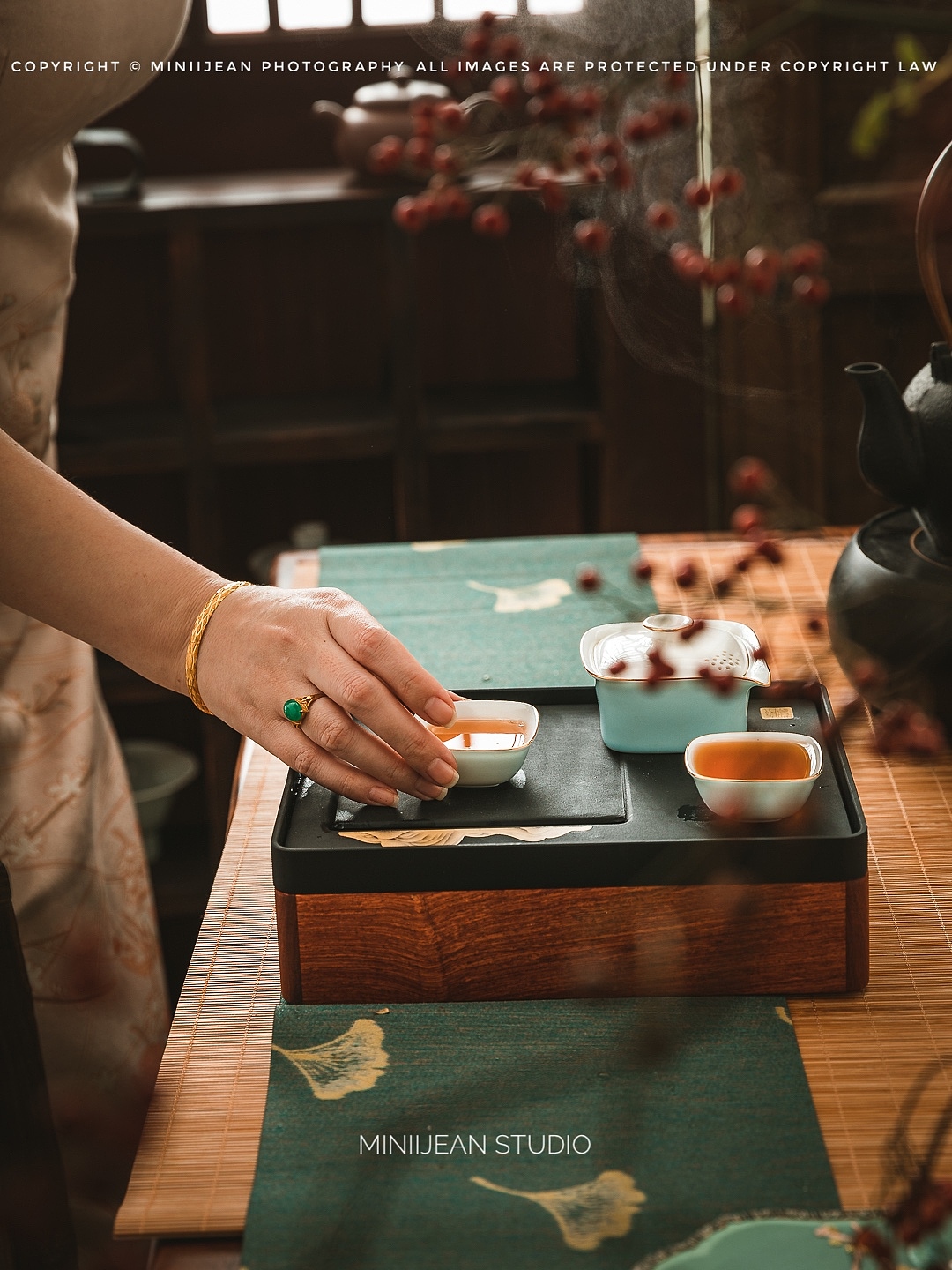 便携式可冲泡中式茶具茶器拍摄