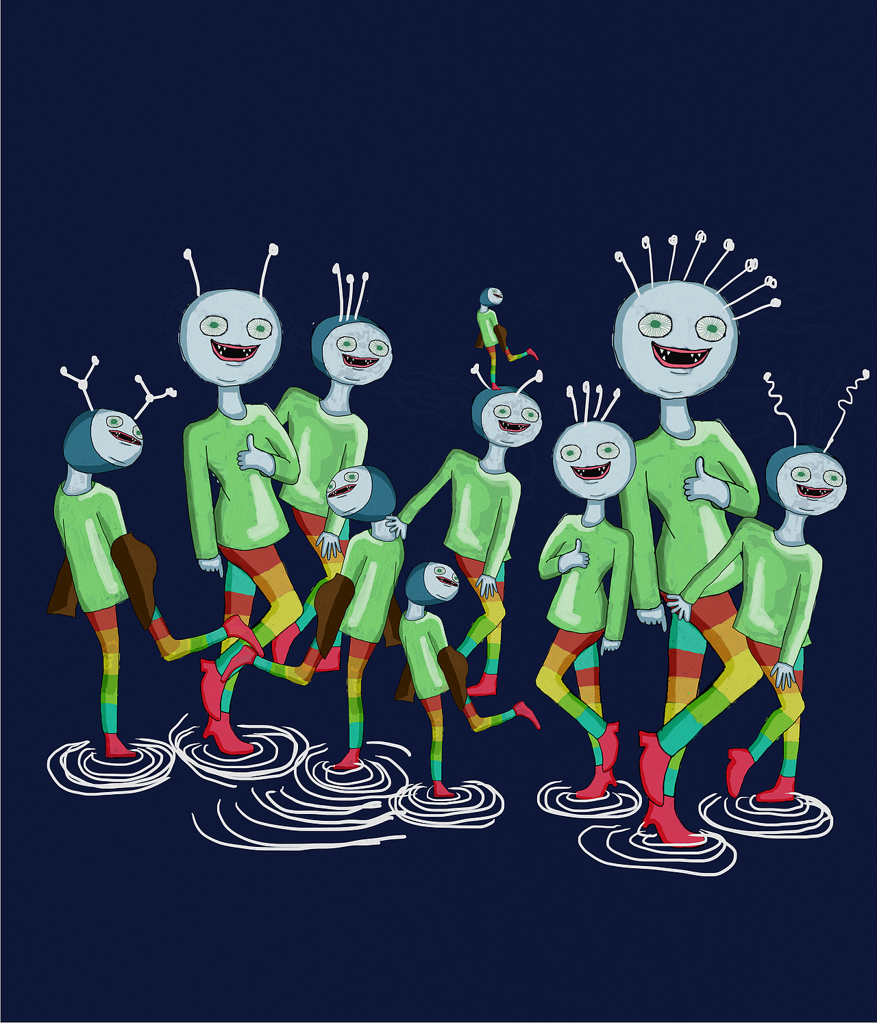 神奇的:stuck_out_tongue_winking_eye:鬼臉抽搐人（圖ZMTE2Mzk3MjQ4） - 商業(yè)插畫 - 站酷設(shè)計師ALTerer原創(chuàng)素材 - 站酷ZCOOL