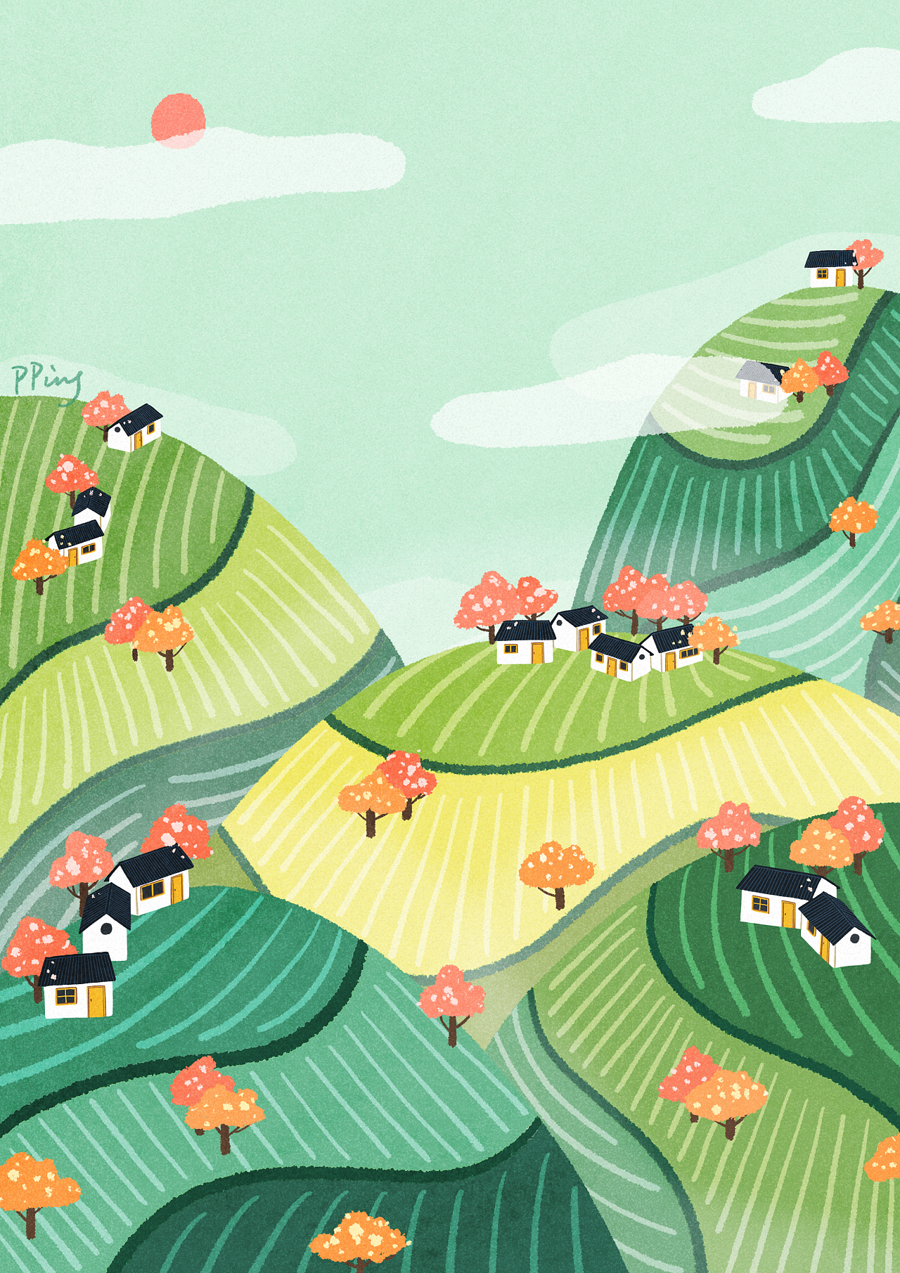 山野四季|插画|创作习作|ppinglai - 原创作品 - 站酷 (zcool)
