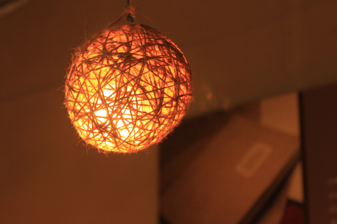 手工制作,麻绳灯罩