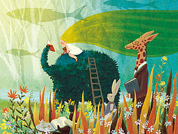 《阅读是成长的好伙伴》原创插画参展作品