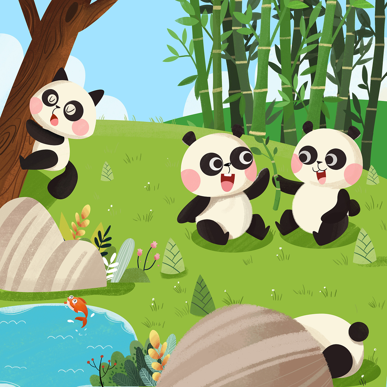 卡通熊猫形象 欢迎约稿，QQ：3088231502|插画|插画习作|Jenrlee - 原创作品 - 站酷 (ZCOOL)