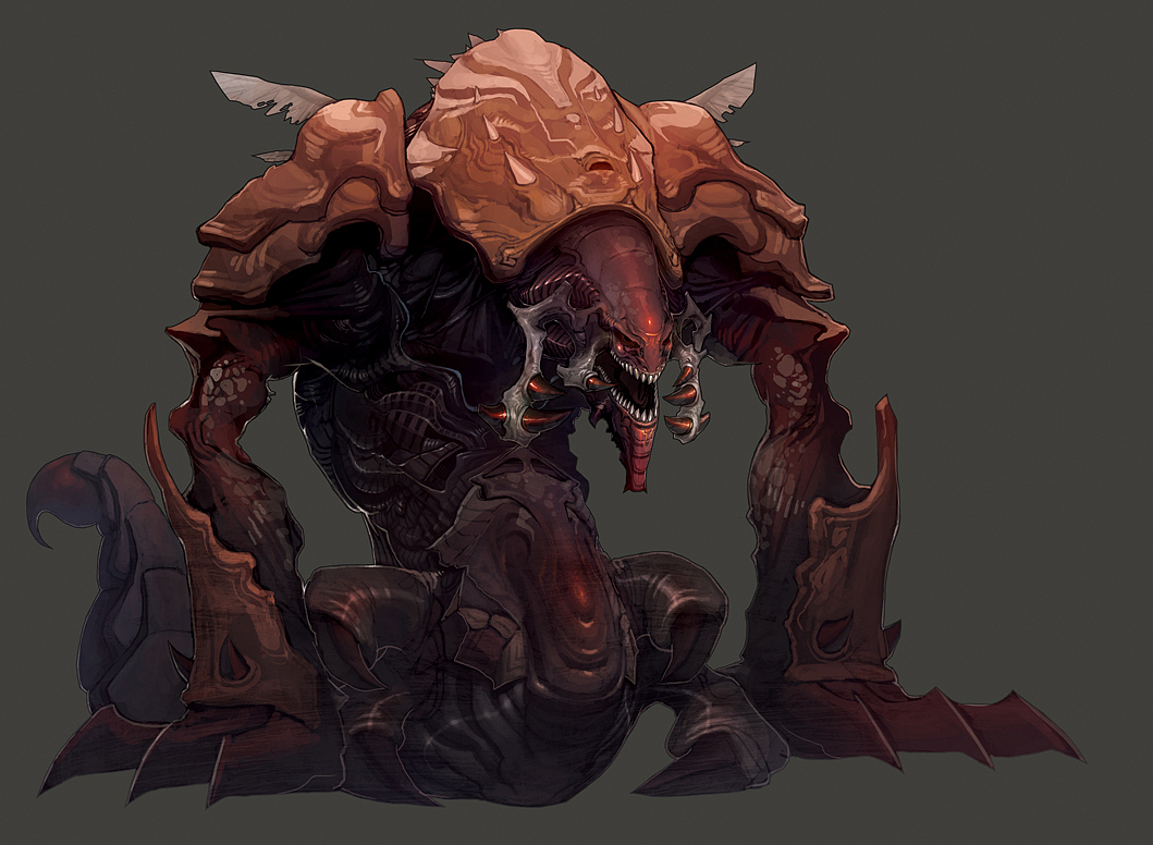 STEP6:将背景填充为与刺蛇相近的暖色调,结束。