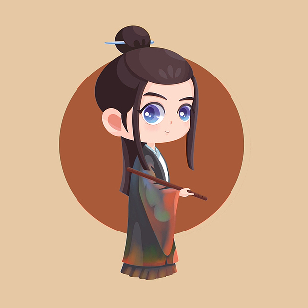 《渎上七贤》（图ZMzI5NTg2Mzg4） - 商业插画 - 站酷设计师南郭小姐guo原创素材 - 站酷ZCOOL