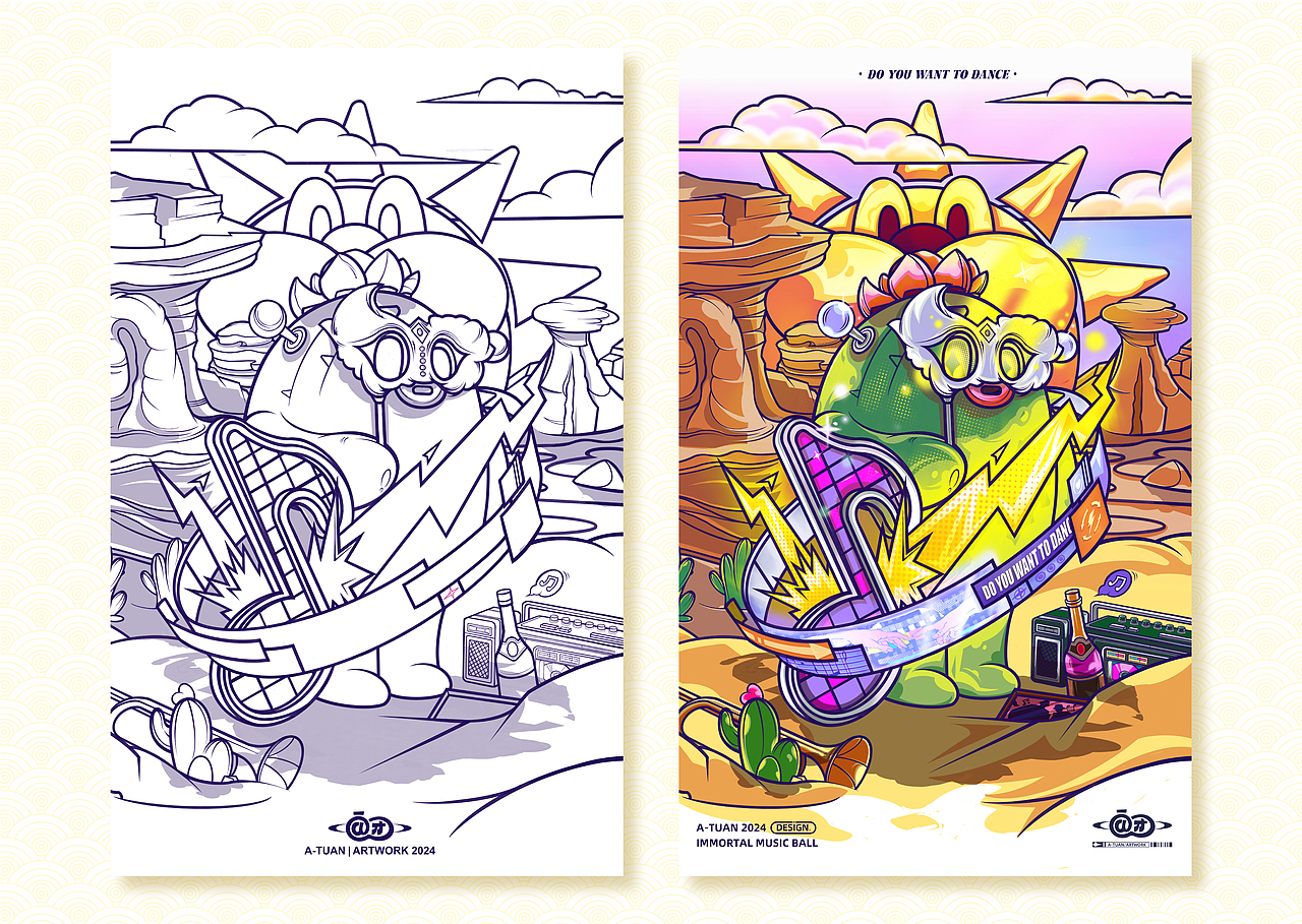 Cactus 2024 series illustrations（仙人掌）（图ZMzcwNDMxNjg4） - 新锐潮流插画 - 站酷设计师l阿团l原创素材 - 站酷ZCOOL