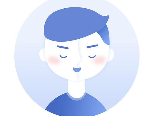 豆子喵的绘画课堂- ps矢量插画-头像眨眼GIF 