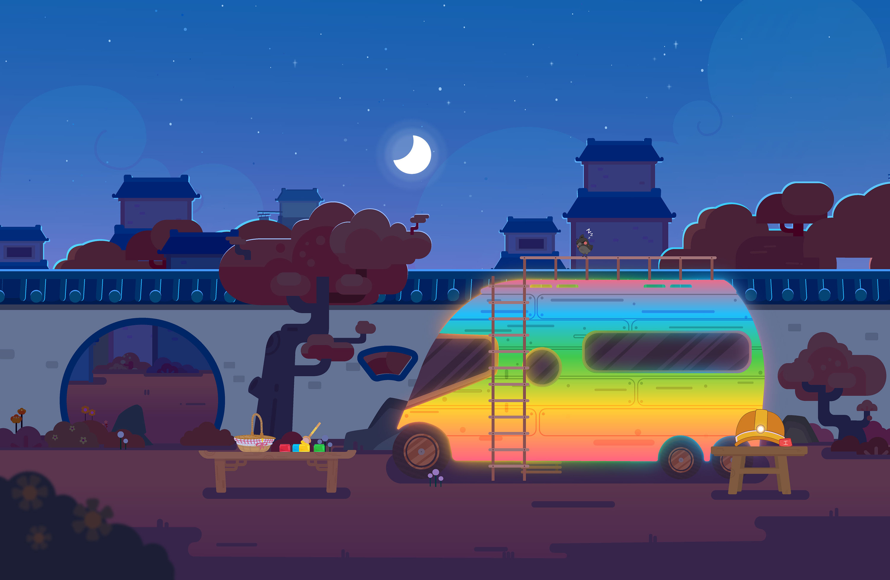 儿童教育矢量场景插画