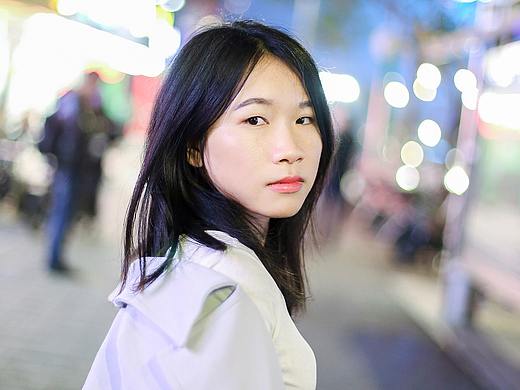 夜景人像