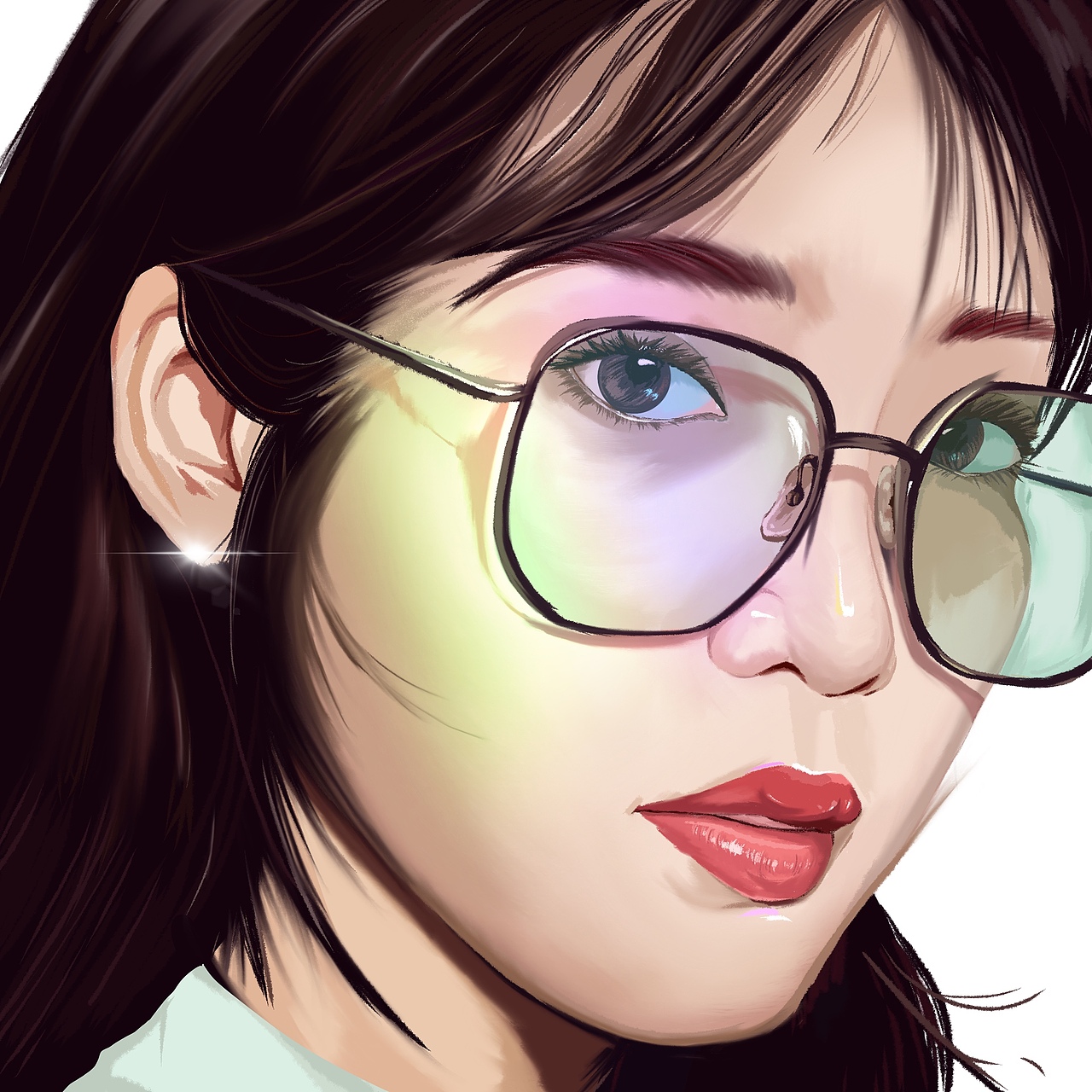 IU(李知恩)头像临摹