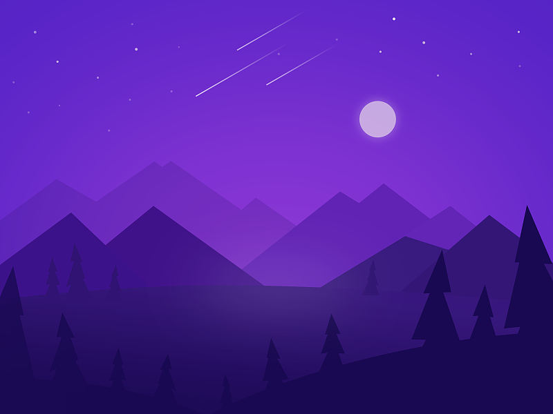 渐变风景插画（图ZMTA4NDg5MDE2） - 闪屏/壁纸 - 站酷设计师萧萧_Sophia原创素材 - 站酷ZCOOL