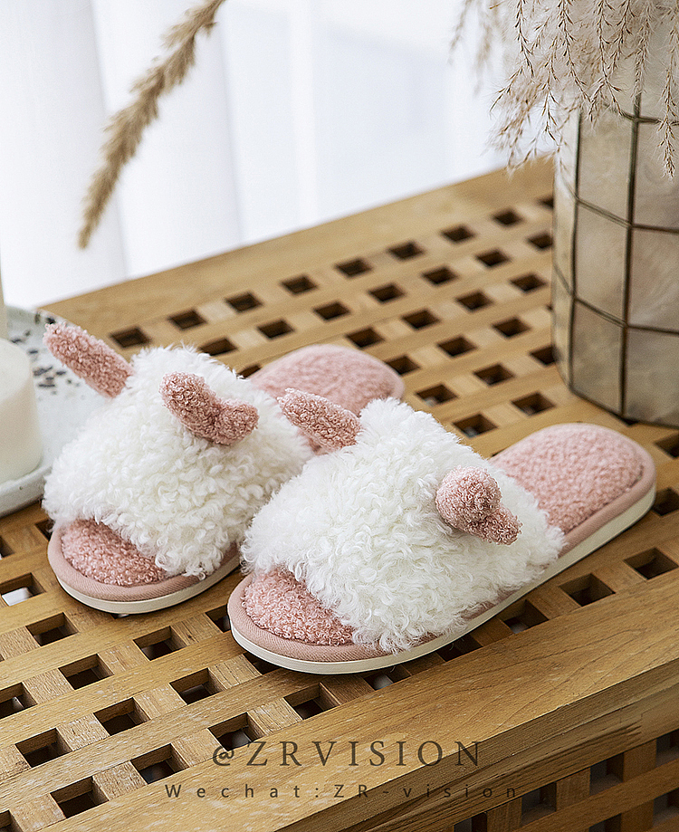 家居棉拖鞋外景基地拍摄ins风格图片拖鞋