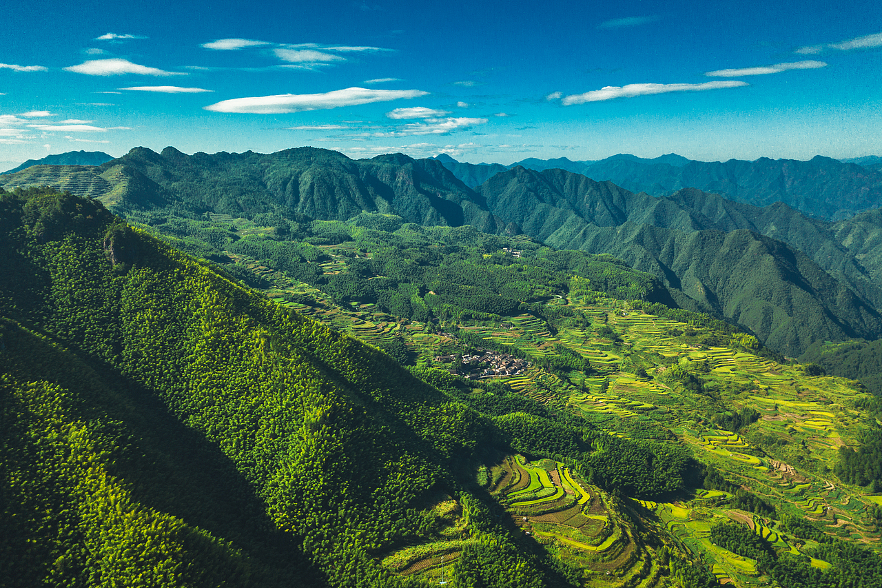 浙江遂昌梯田航拍风光摄影
