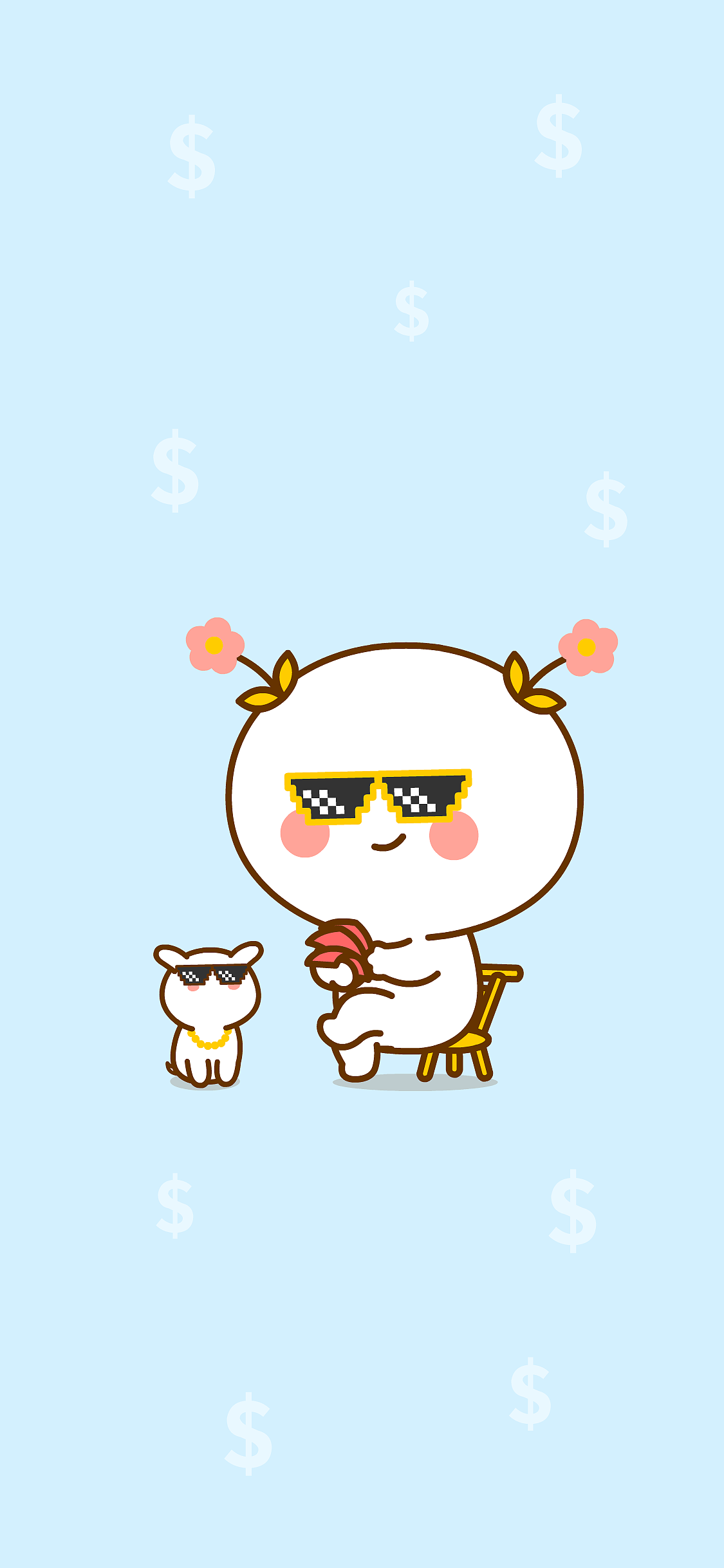 二花 桃小仙 新年 微信表情 卡通动漫 情侣 头像壁纸 元旦 鼠年