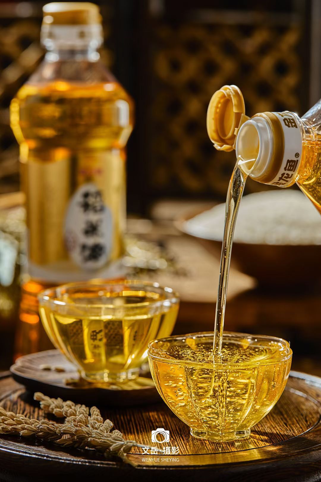 稻米油产品拍摄