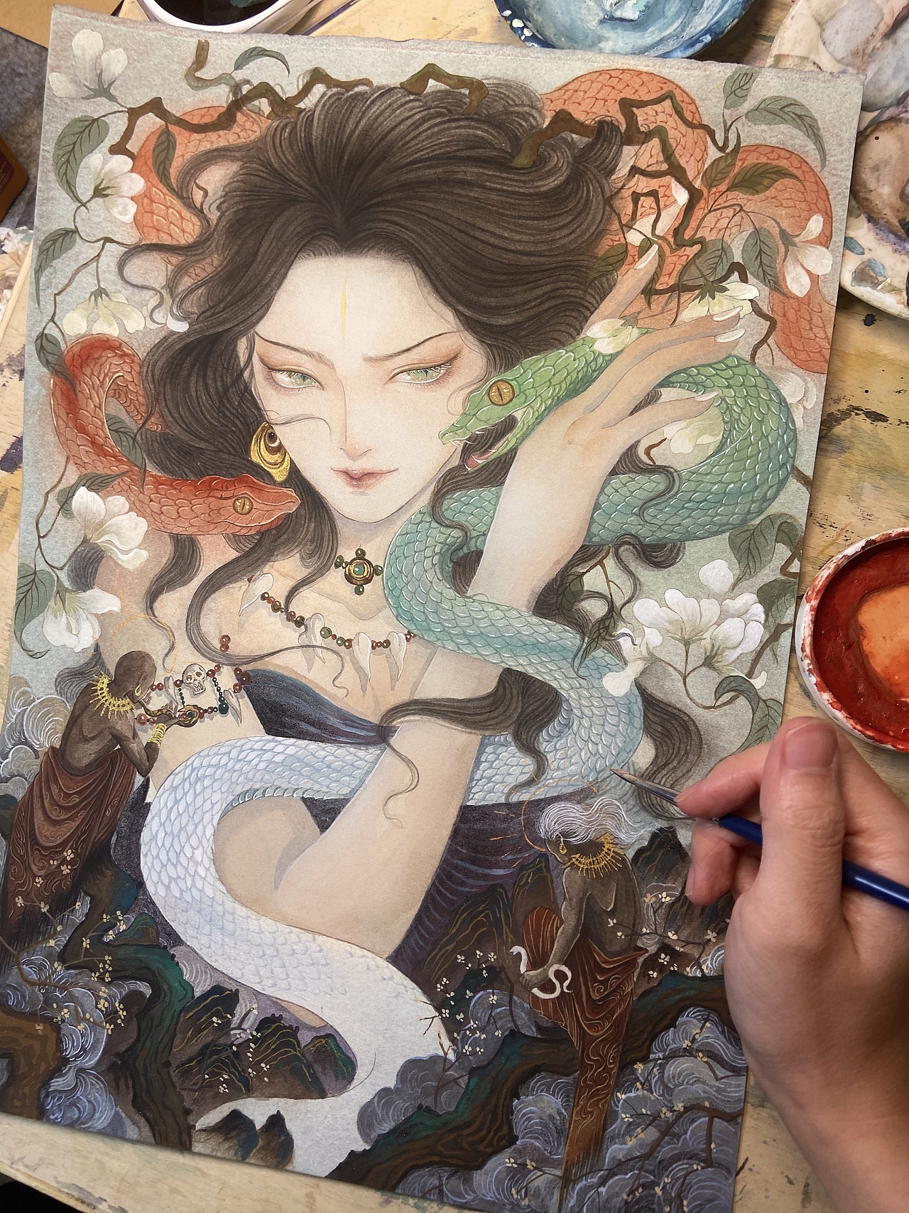 雨师妾手绘插画