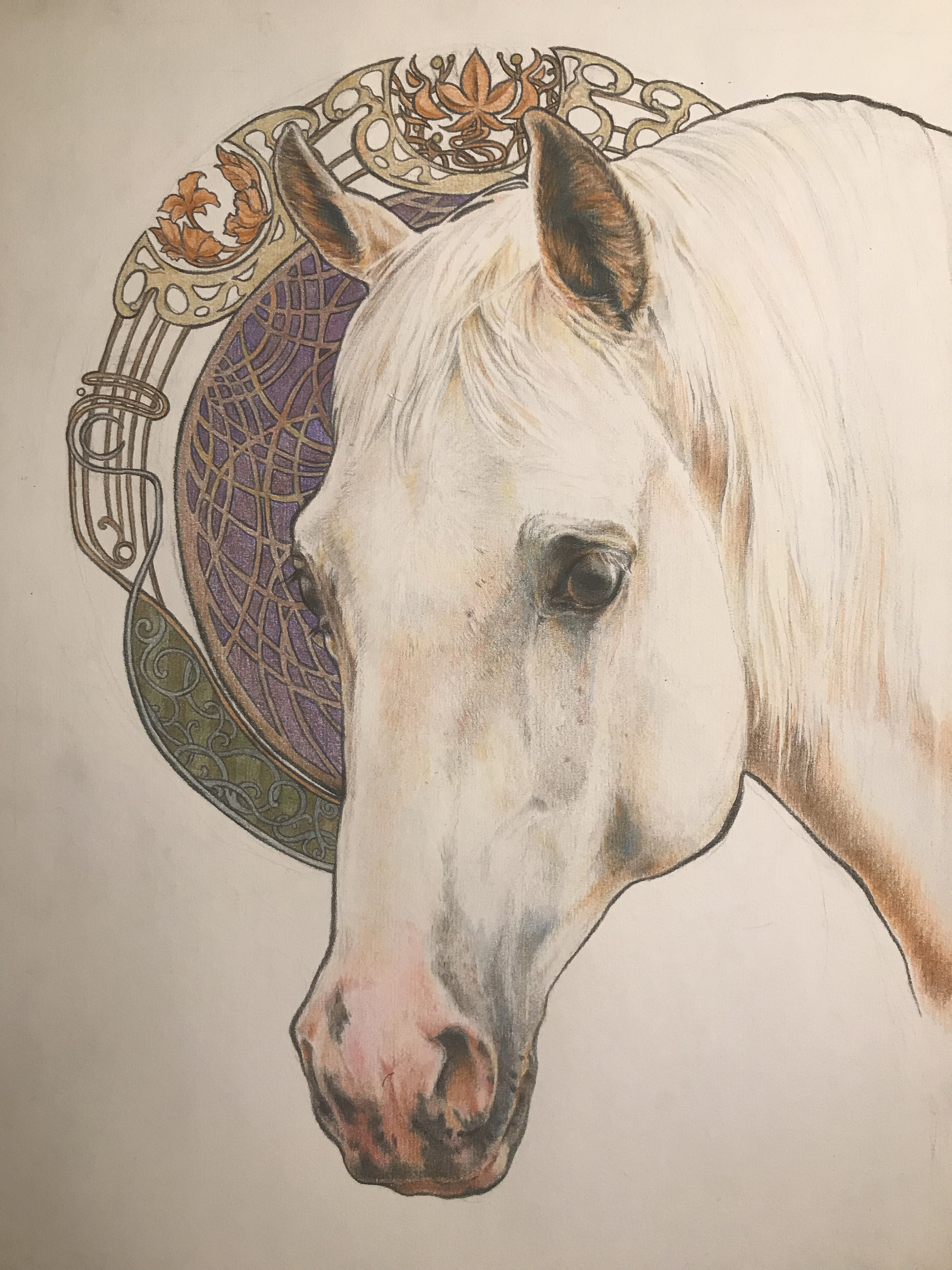 白马|纯艺术|彩铅|nieyushi99 - 原创作品 - 站酷 (zcool)