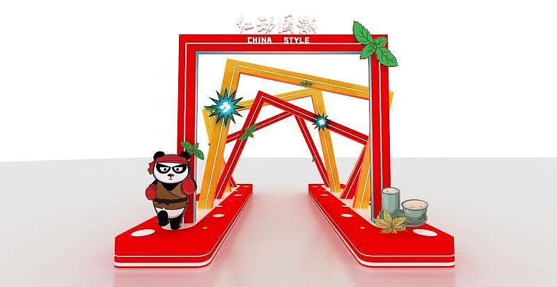 展会展厅舞美美陈展示设计3D效果图