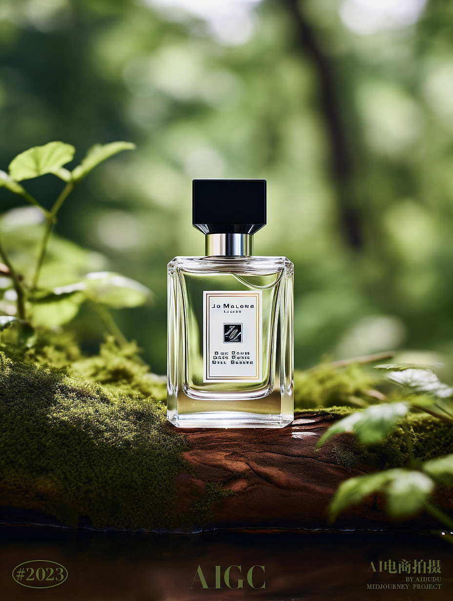 AI产品摄影|祖玛珑香水自然氛围感场景