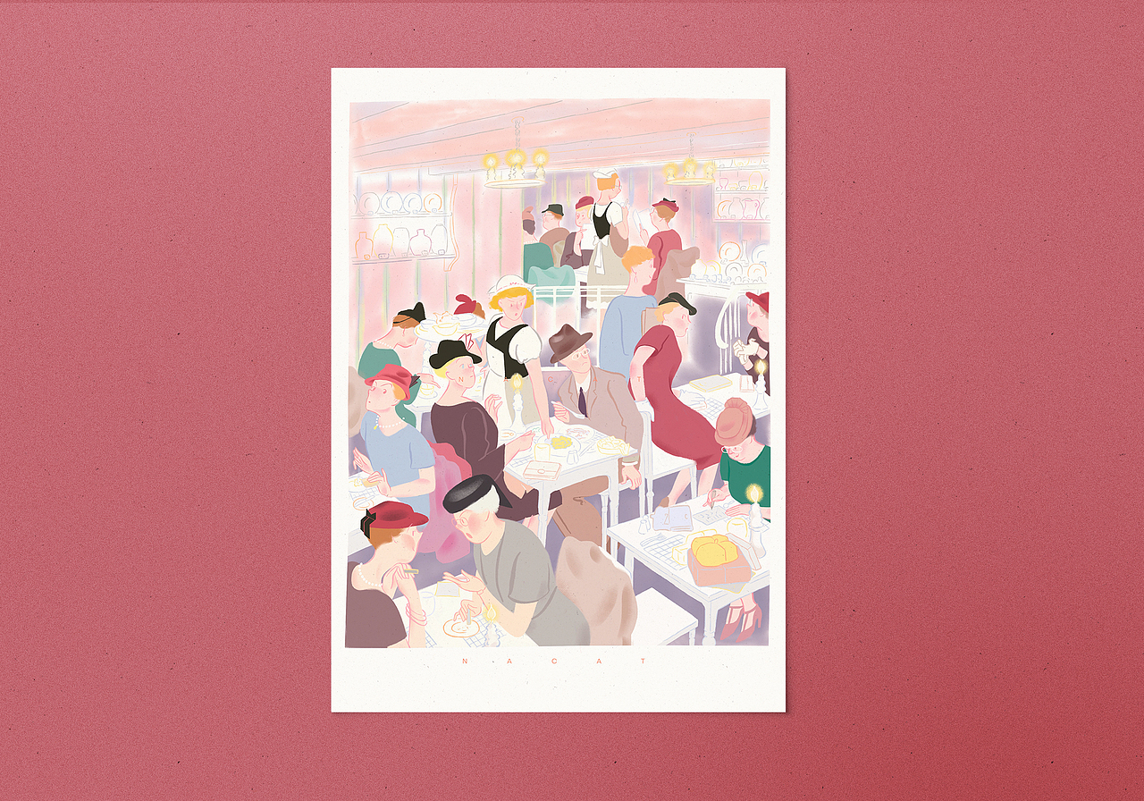 贵妇的美好时代|复古插画