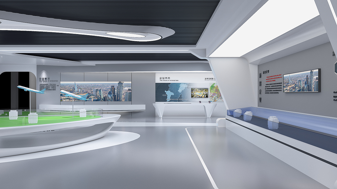 航空都市展厅,新区规划展览馆,科技展厅|空间|展陈设计|hgz7 - 原创