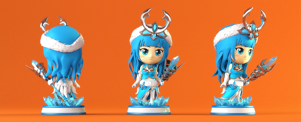 王昭君的设计材料商主要分为pvc(哑光),仿金属配件(镜面涂装体现,如果