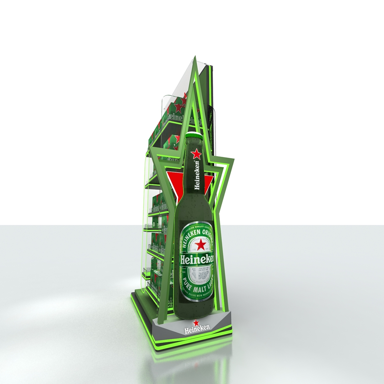 喜力超市堆头 效果图设计 美陈效果图设计（图ZMTkyNjg4ODQ4） - 其他三维 - 站酷设计师艺汇设计原创素材 - 站酷ZCOOL