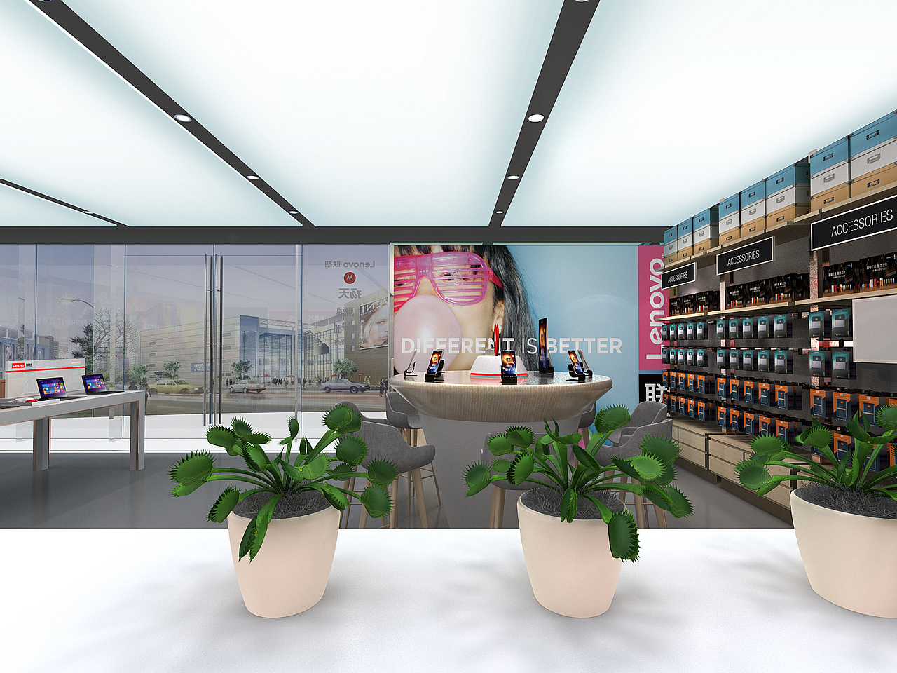 商业空间设计丨联想店面效果图