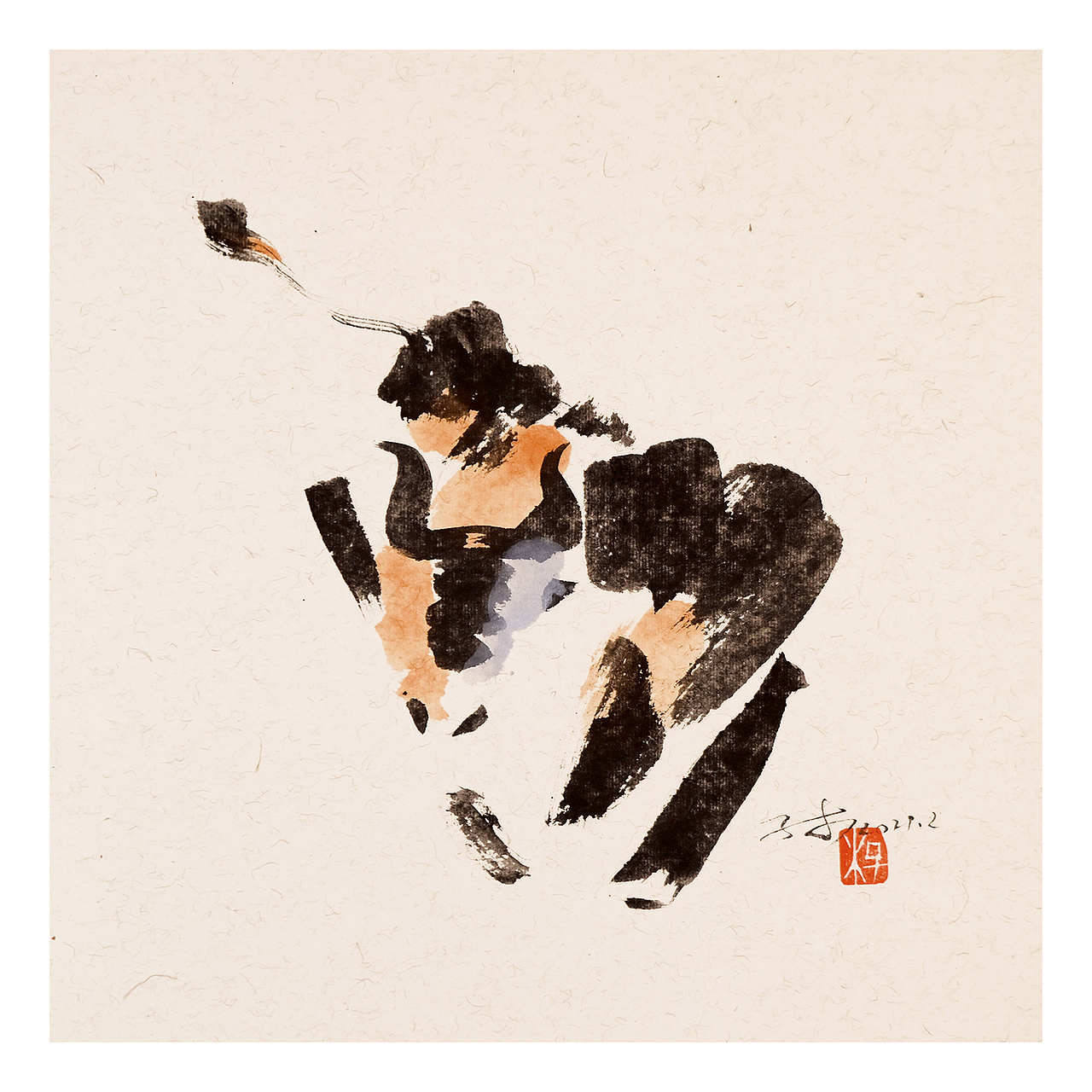 子木：辛丑牛年 财福两旺 每年必画一套生肖图（图ZMjQ1NTYzMjY0） - 绘画 - 站酷设计师子木艺术与设计原创素材 - 站酷ZCOOL