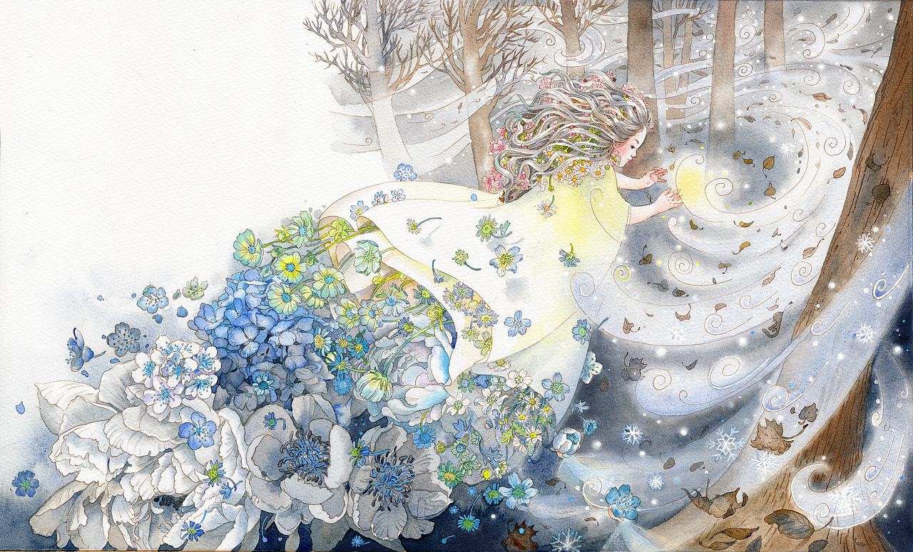 迎春花开了（图ZMjU2NjMxMDYw） - 绘本 - 站酷设计师1979水印原创素材 - 站酷ZCOOL