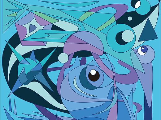 蓝色海洋（个人主页-ZNDExNTUwNjQ=） - 创作习作 - 站酷设计师不会画画的小怪兽原创素材 - 站酷ZCOOL