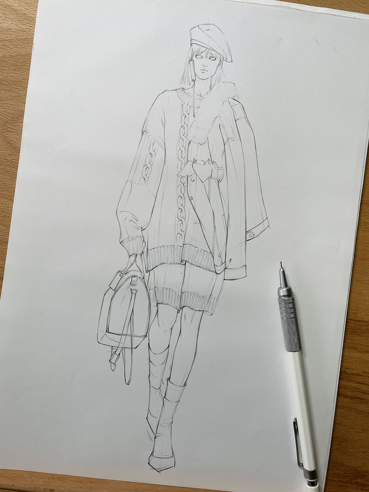 服装设计考研手绘线稿（图ZMzAxNzA4Mjc2） - 休闲/流行服饰 - 站酷设计师零一手绘原创素材 - 站酷ZCOOL