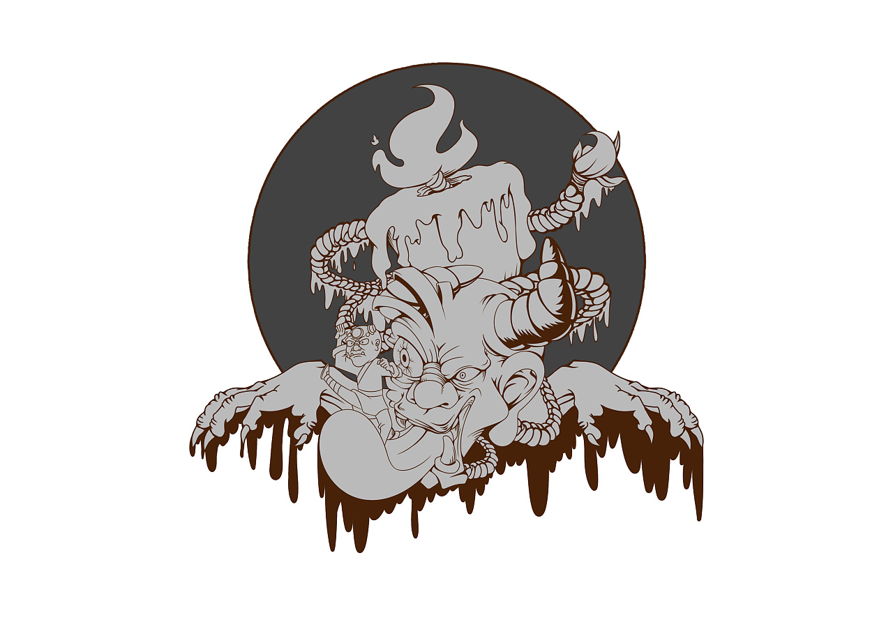 2017年毕业短片动画《傩》插画