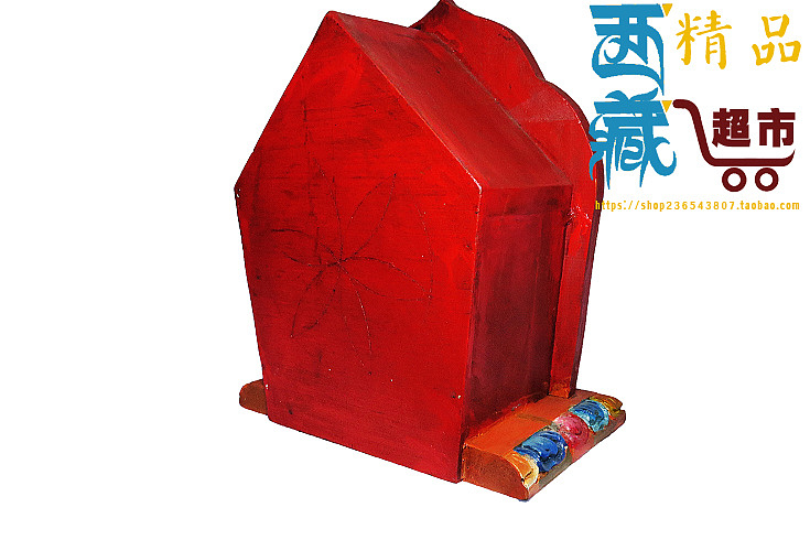 青藏高原雕刻彩绘实木佛龛佛柜