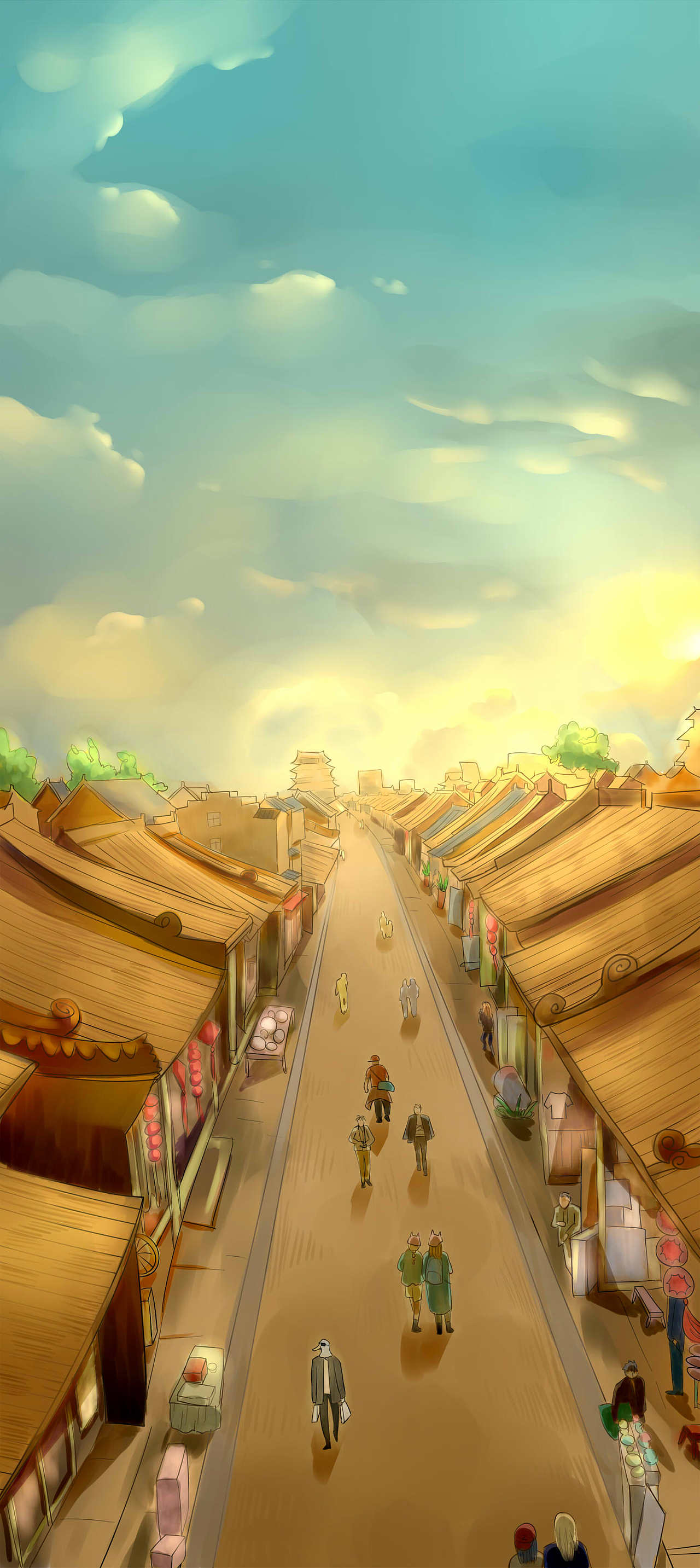 《古早茶间》条漫开头场景人设