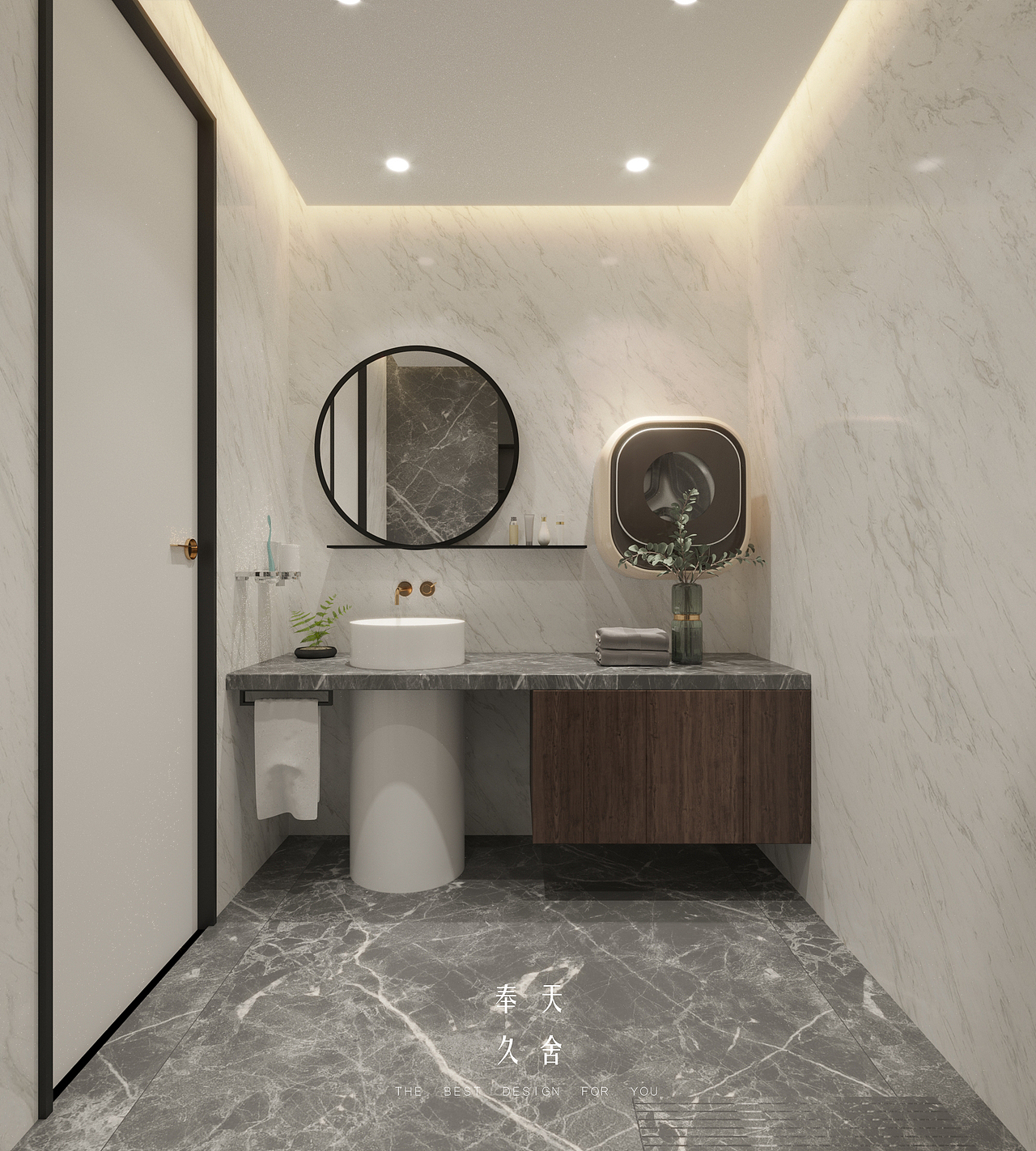 万科翡翠350㎡ - 奉天久舍空间设计（图ZMTc1NDkzMzUy） - 家装设计 - 站酷设计师奉天久舍空间设计原创素材 - 站酷ZCOOL