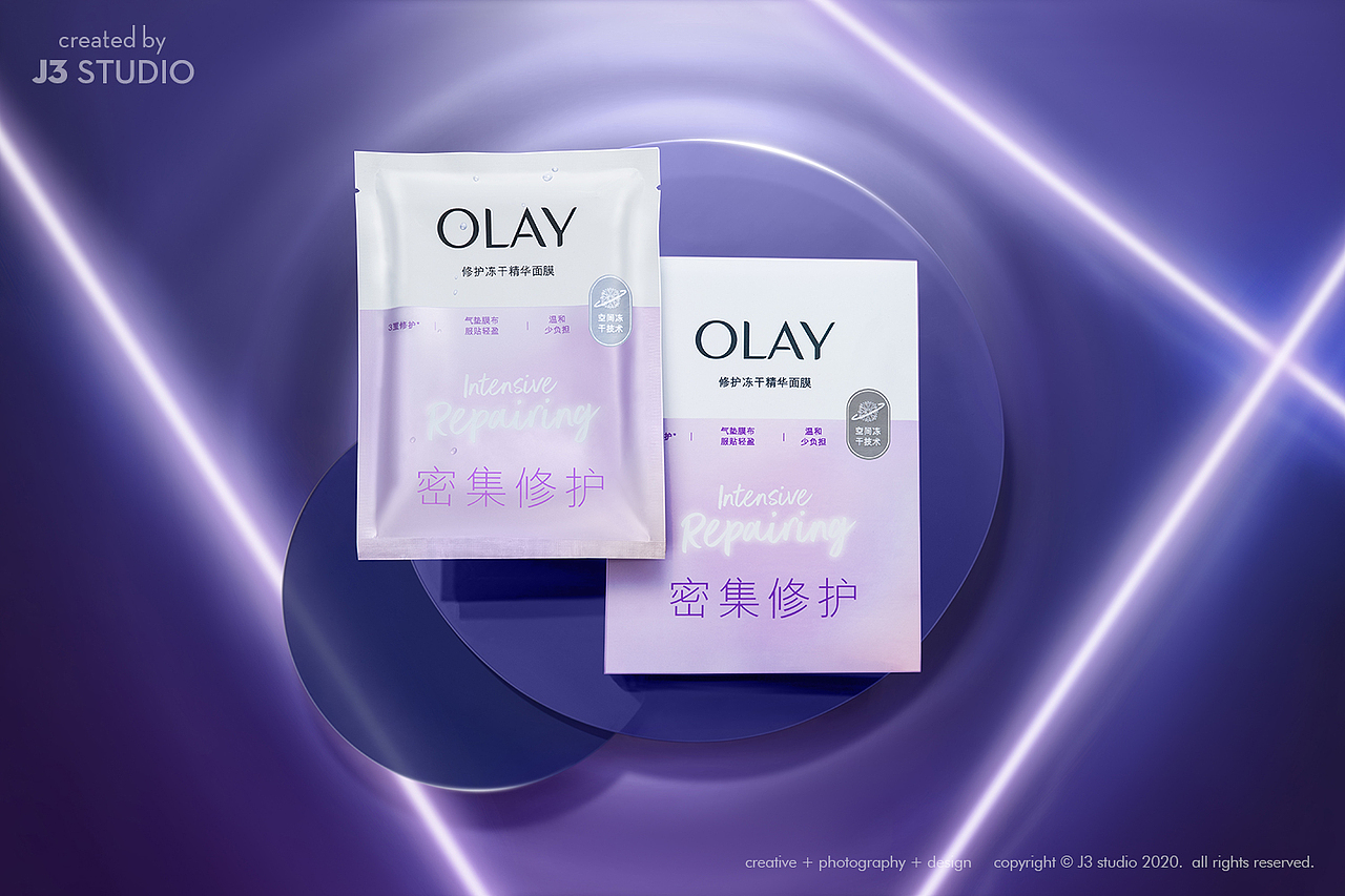 OLAY 冻干面膜KV I 美妆拍摄（图ZMjM2MDUxMDY4） - 产品摄影 - 站酷设计师J3studio原创素材 - 站酷ZCOOL