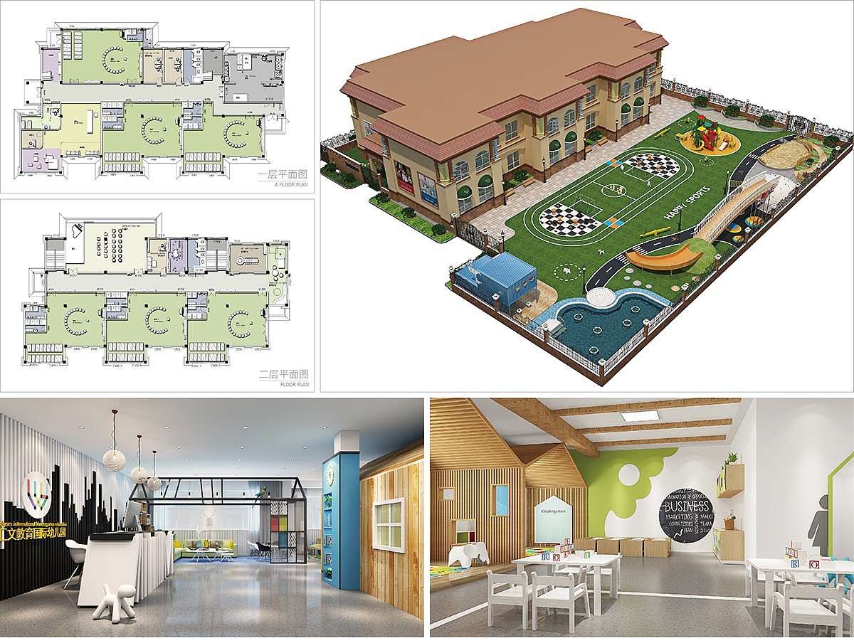 三套幼儿园方案CAD文件及效果图-教育建筑-筑龙建筑设计论坛