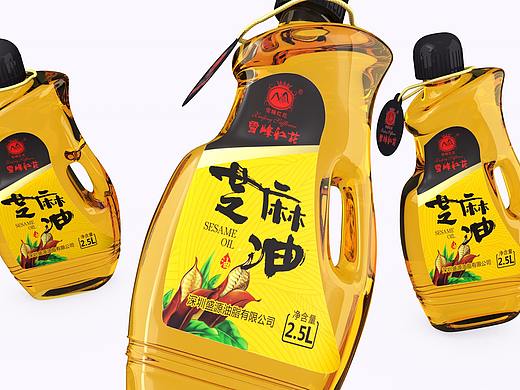 包装C4D网-张斌作品-C4D包装案例：油瓶设计