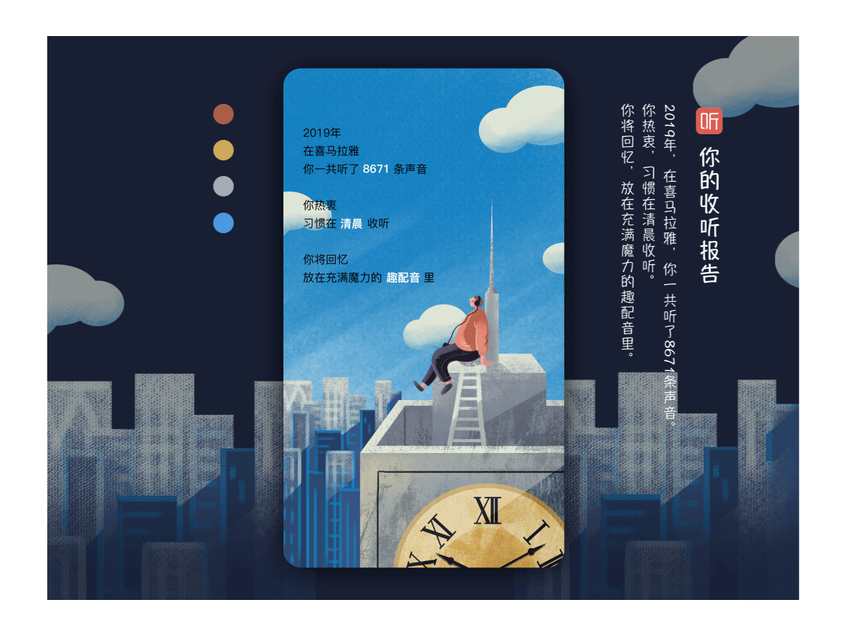 H5再设计 | 喜马拉雅年度收听报告（图ZMTY3MTQzMTcy） - 移动端网页 - 站酷设计师丁萝菠原创素材 - 站酷ZCOOL