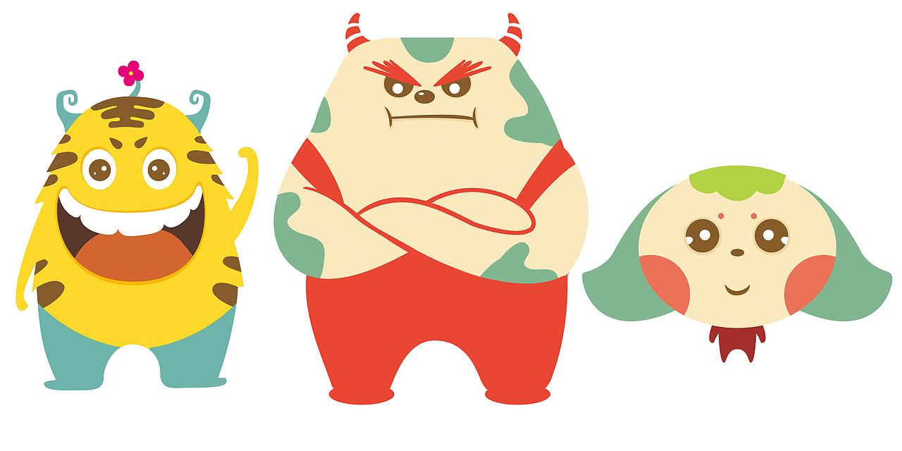 品牌:花之缘 br>三个吉祥物名字从左到右分别名叫花花,牛牛,糖糖.