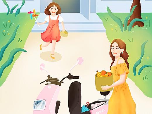 几幅商稿(个人主页-ZNDk5MzUxNDQ=) - 商业插画 - 站酷设计师彩色花树原创素材 - 站酷ZCOOL
